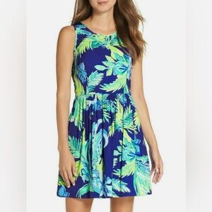 Lilly Pulitzer Kassia Twilight Blue Nest To Nothing Fit & Flare Dress size 6